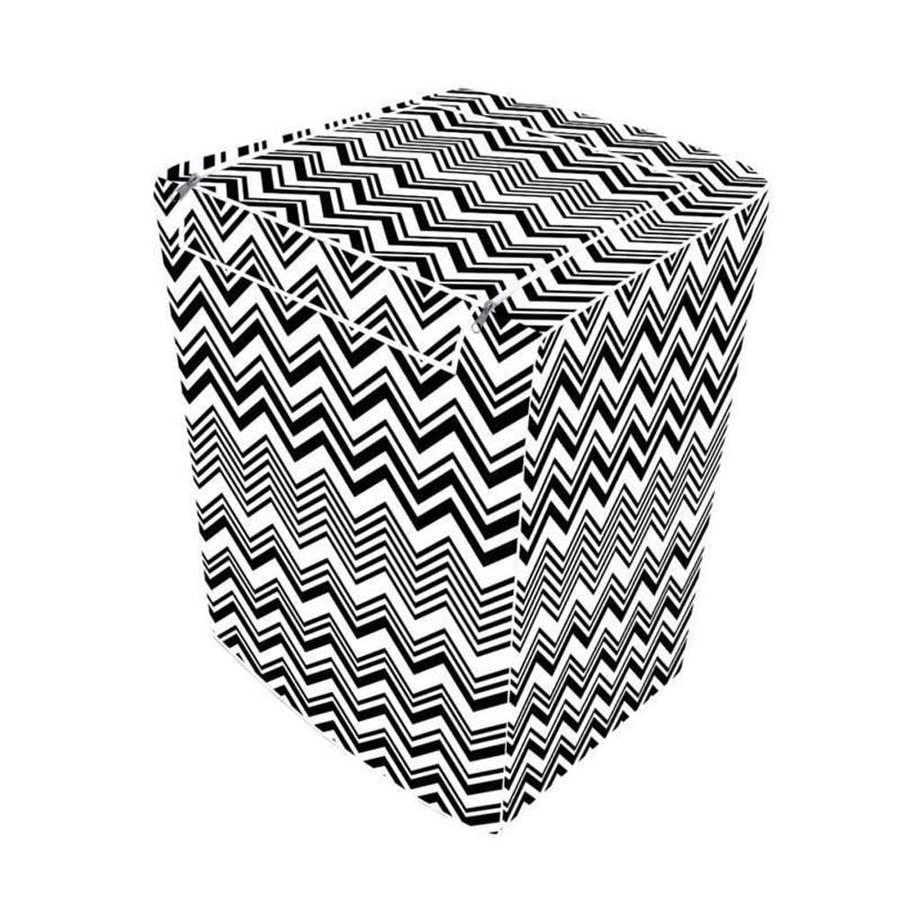 Capa De Máquina De Lavar P Zig Zag Com Zíper Forrada