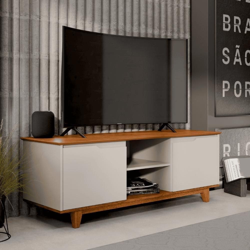 Rack Balcão Sala Tokyo Off White/freijo