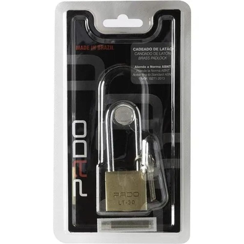 2X Cadeado De Latão Haste Longa Pado Lt - 30 X 50Mm Resisten