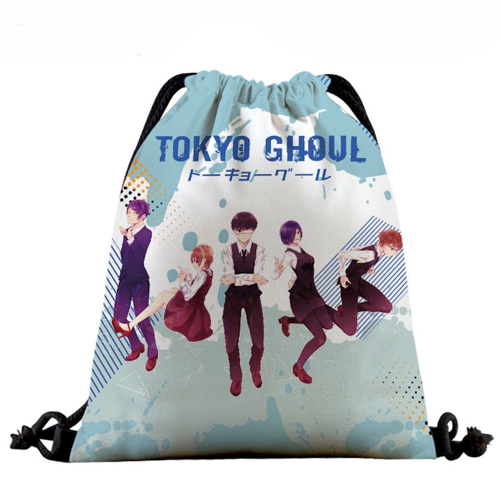 Mochila com cordão Anime Tokyo Ghouls com impressão 3D