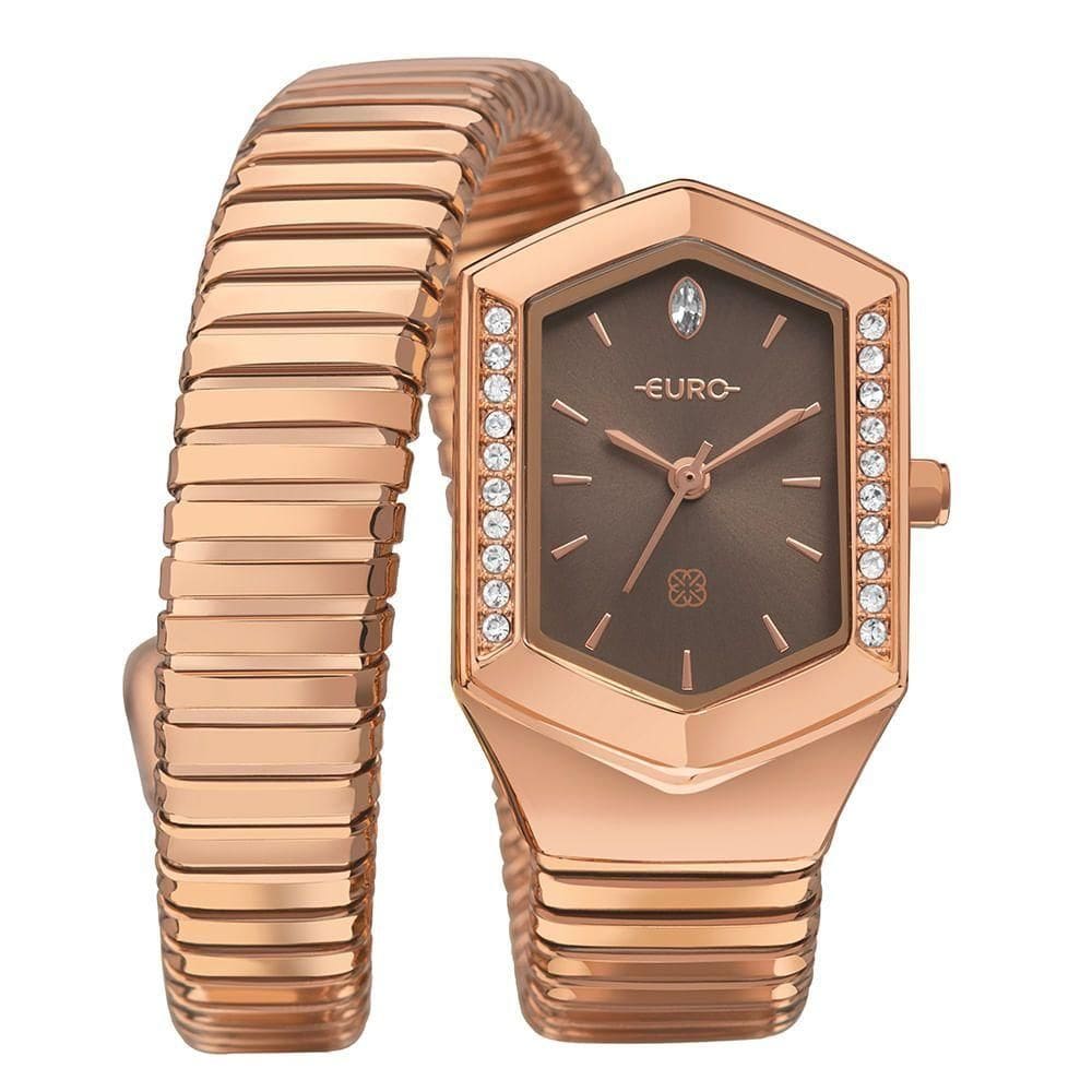 Relógio Euro Feminino Serpentes Rosé - Eu2035zao/5m Relógio Euro Feminino Unique Premium Rosé - Eu2035zao/5m