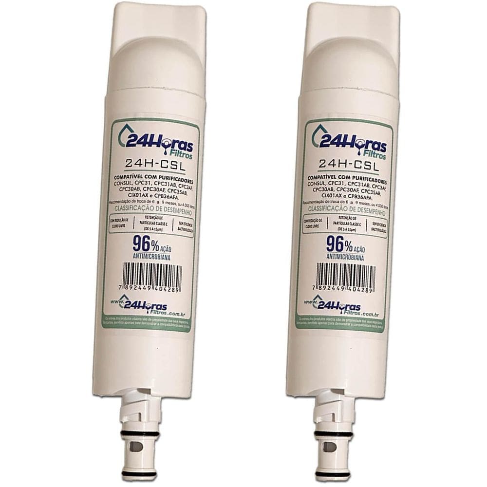 Kit 2 Filtro Refil Consul Compatível Purificador Cpc 30 35