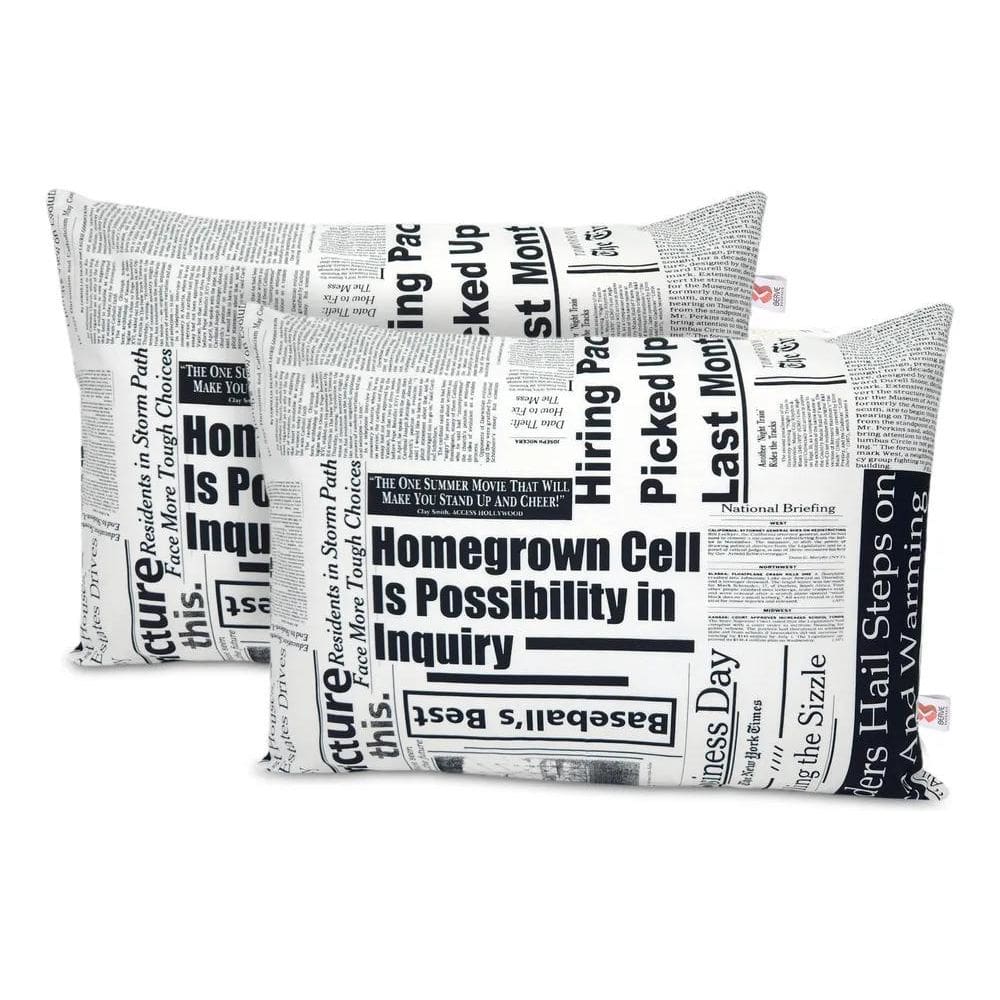 MP - 2X Par De Fronha Estampada Jornal Mascul