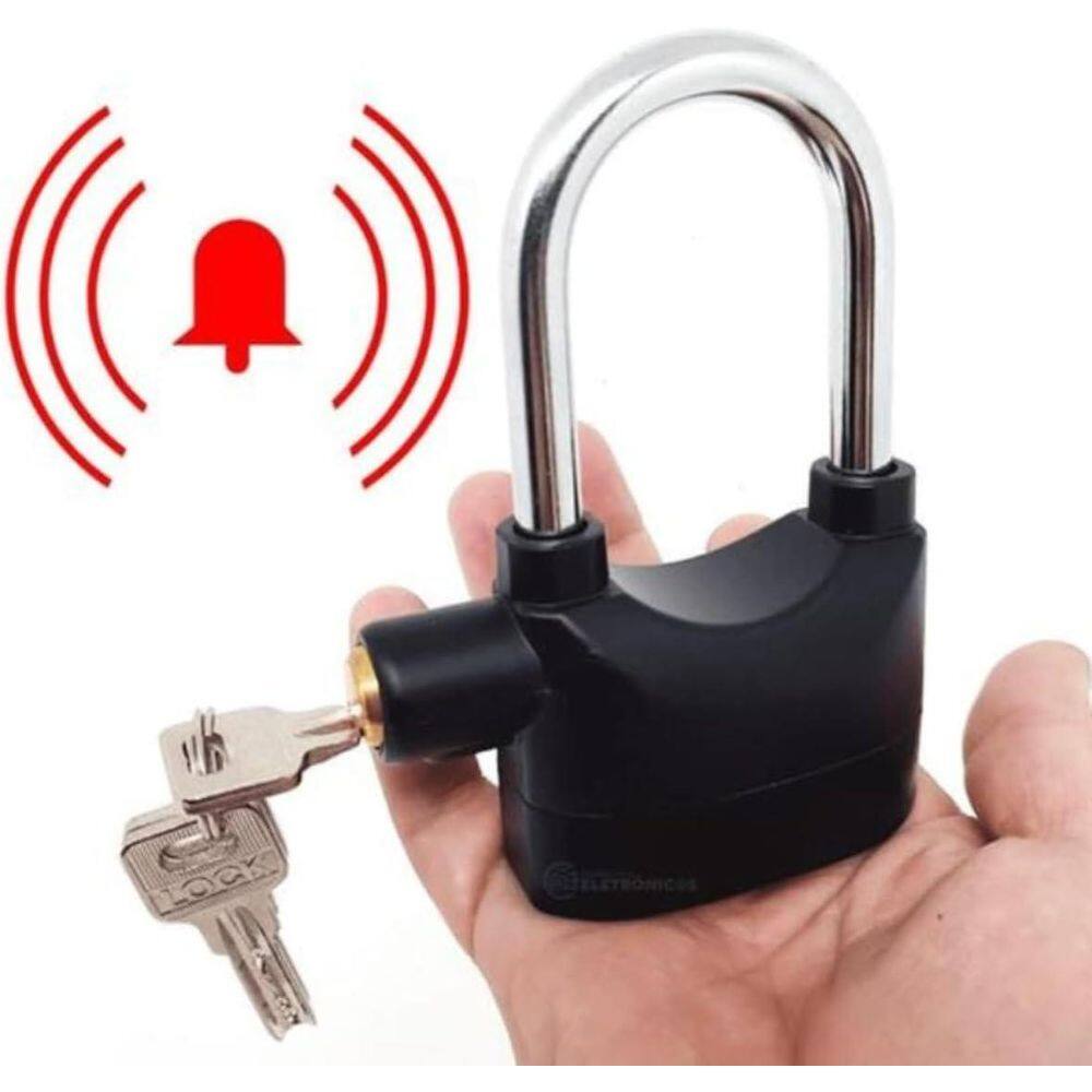 Super Cadeado Aço Inox 305 Moto Bike Casa Portão 3 Chaves