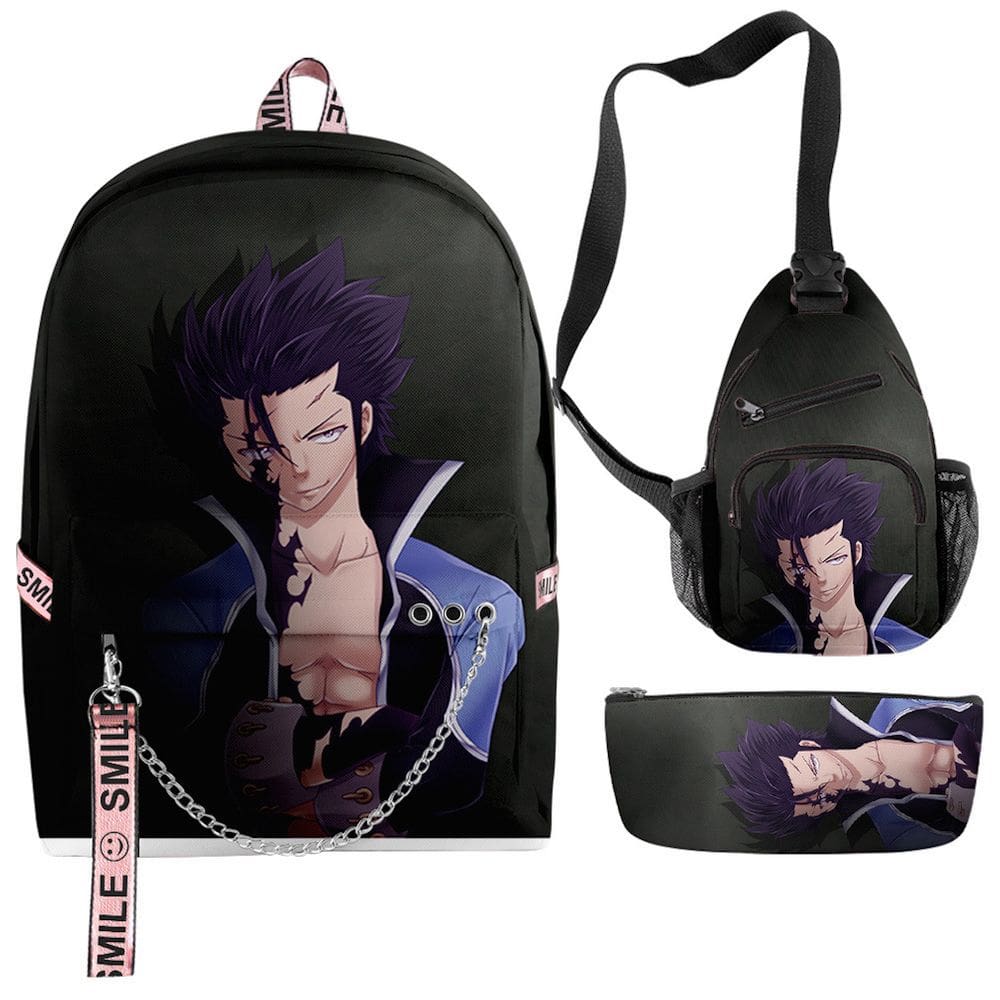 Conjunto de mochilas Fairys Tails School, 3 peças para crianças em tecido Oxford