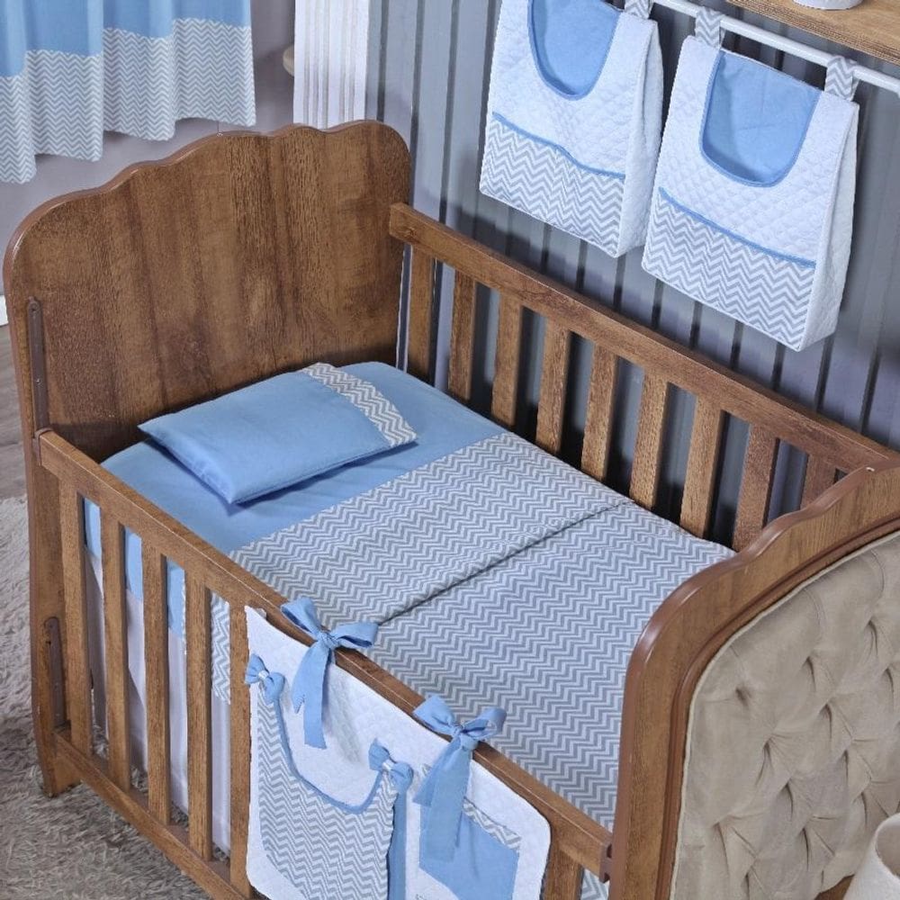 Kit Berço Lençol + Fronha Percal Algodão Menino Menina 3