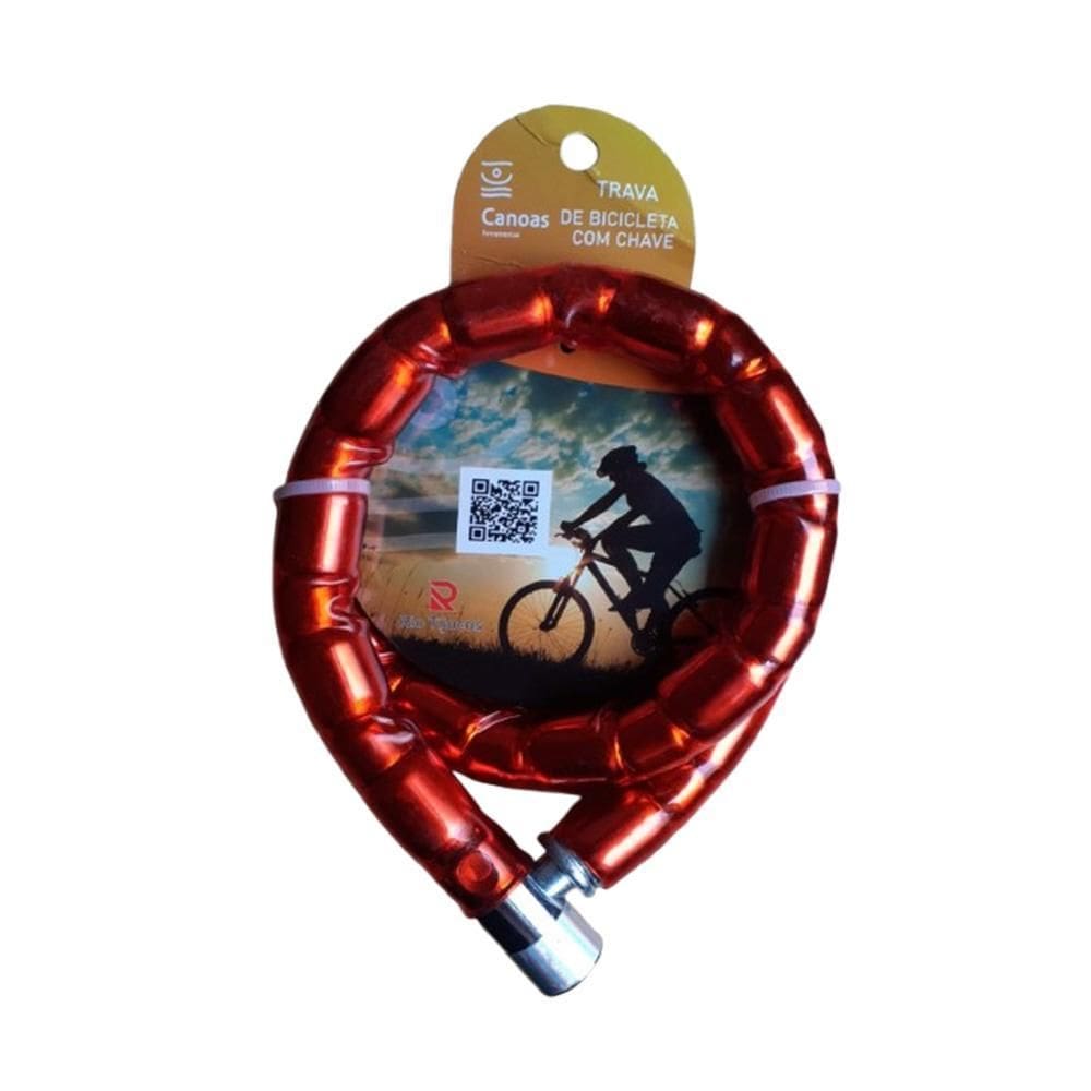 Cadeado Trava 100 Cm Aço Reforçado Moto, Bike, Portão 22 Mm