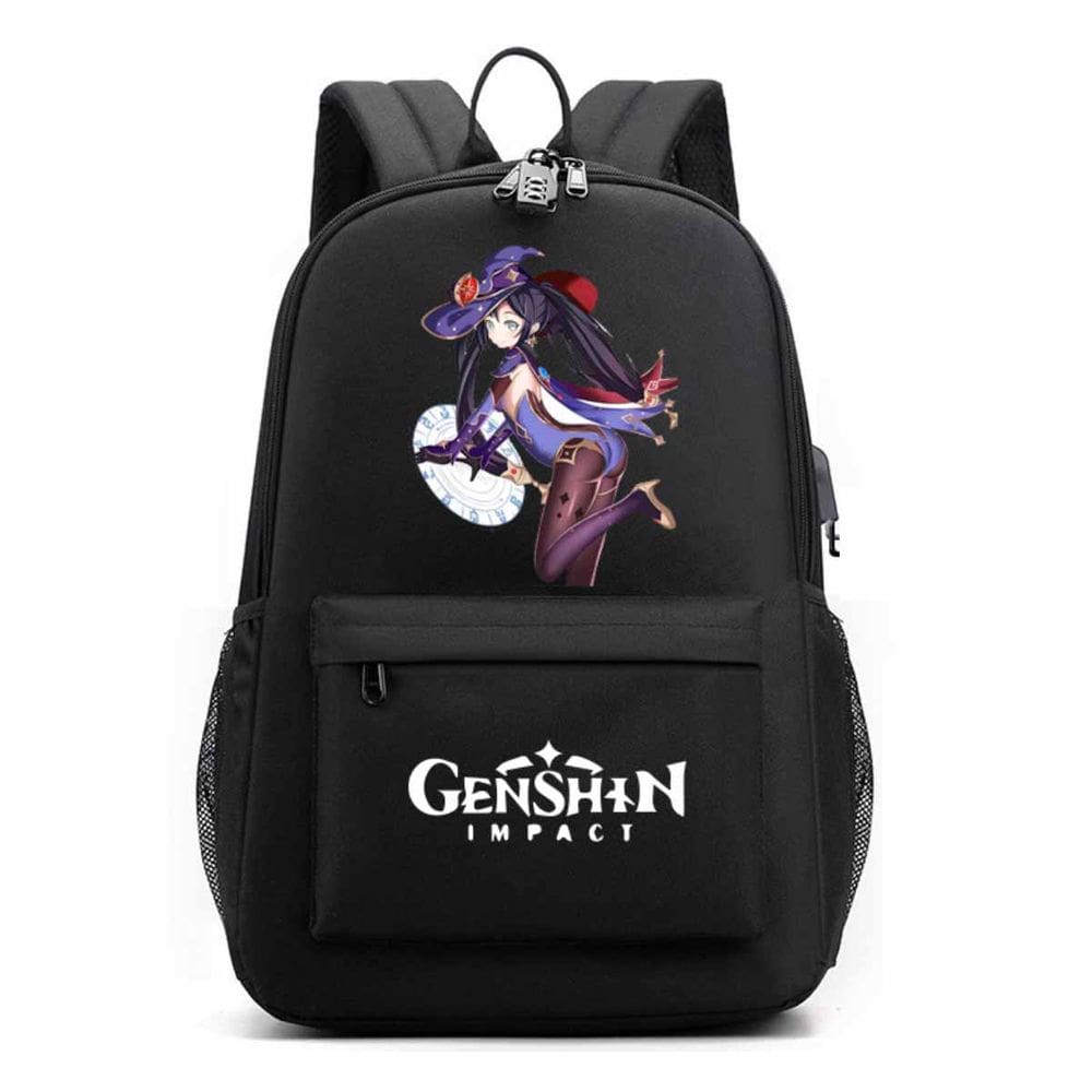 Mochila Genshins Impacts Xiaos Cartoon Kids School Canvas