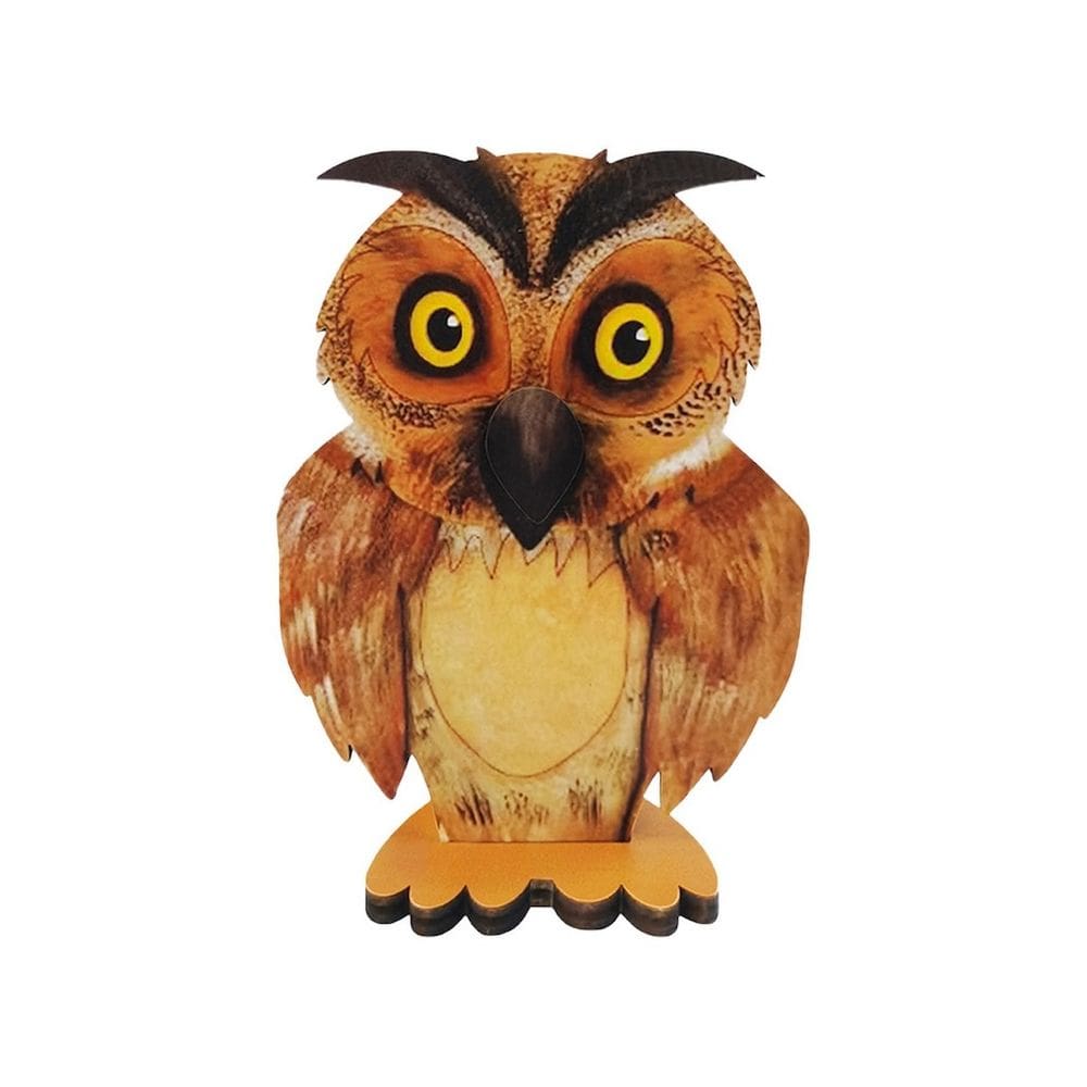 Estatueta Sculpture Owl Spectacle Bracket, estátua, madeira, 11x15cm