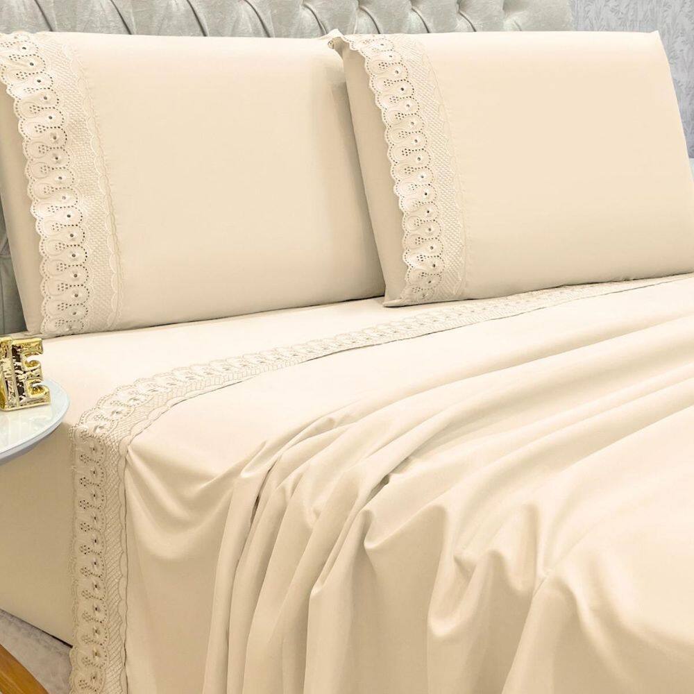 Conjunto Casal King Size Lily Algodão Toque Super Macio