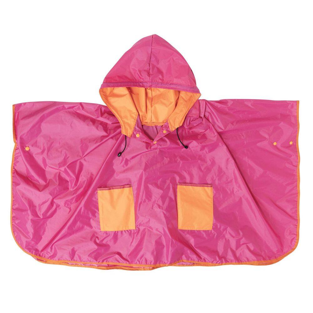 Capa De Chuva Poncho E Bolso Pink Tamanho 1
