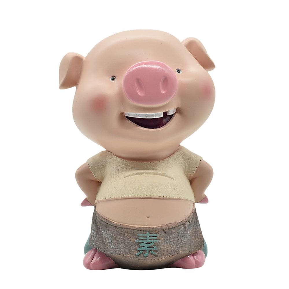 Frasco de dinheiro Piggy Bank Cute Baby Piglet para crianças em resina 24x17cm