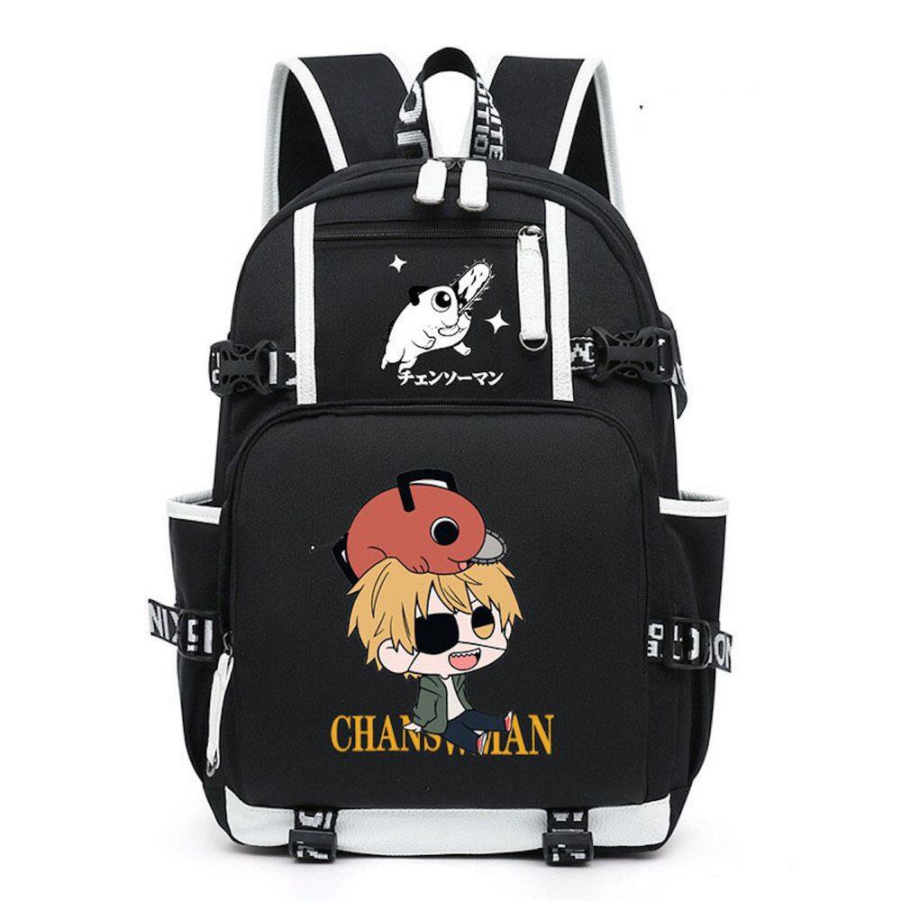 Mochila escolar Anime Chainsaws Man Poc para crianças