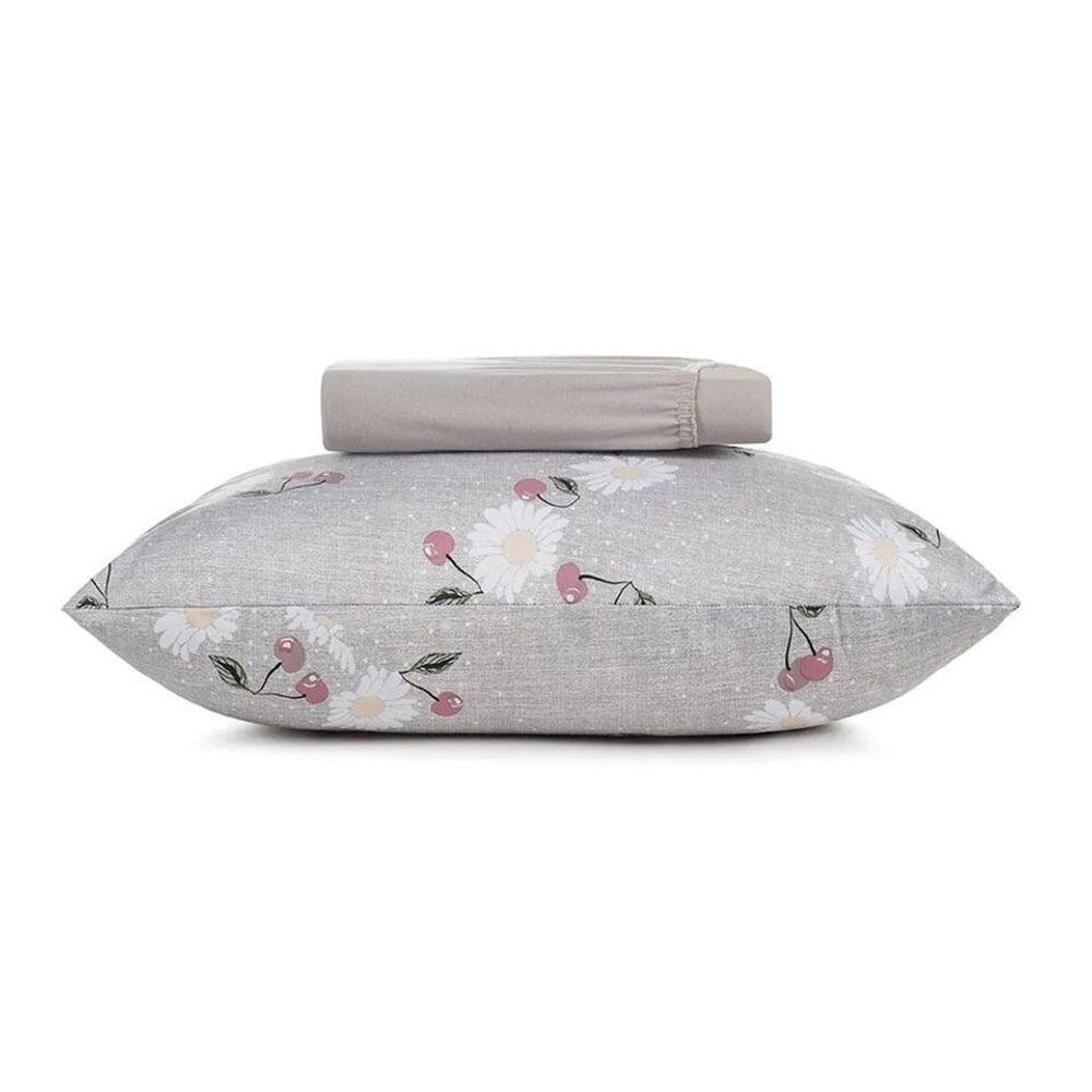 Jogo Cama Solteirão 2 Pcs Malha Algodao Cerise Altenburg