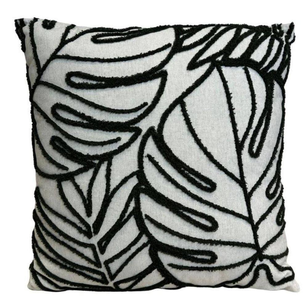 Almofada 50X50 Em Linho Com Bordado Chinile Verde