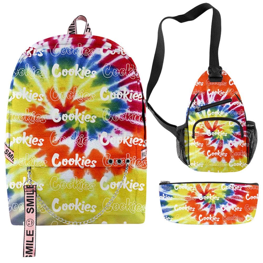 Conjunto de mochilas Cookies School 3 peças para estudantes