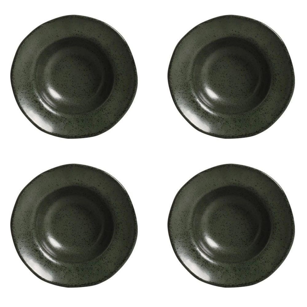 Conjunto De Pratos Para Entrada/sobremesa 04 Peças Orgânico Greenery Porto Brasil