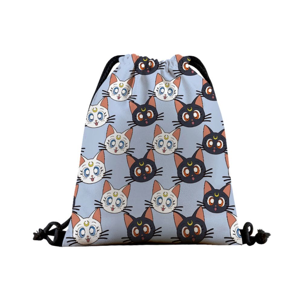 Bolsa com cordão Sailors Moons Lunas Anime String Swim Gym
