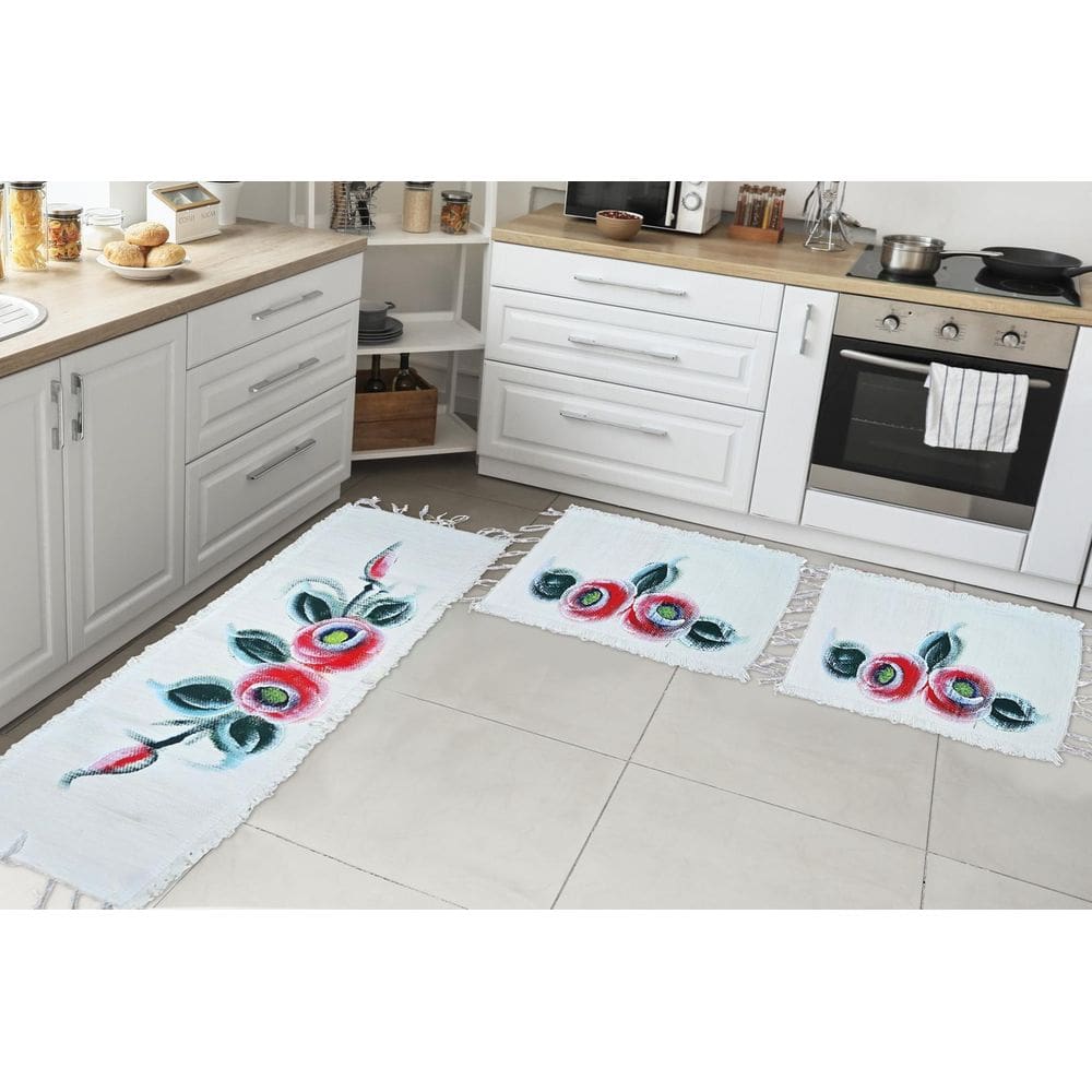 Jogo Passadeira Cozinha Kit 3 Peças Mexicano Pintado A Mão S