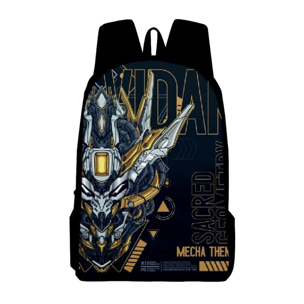 Mochila Gundams Cartoon Kids School Nylon 30x13x40cm