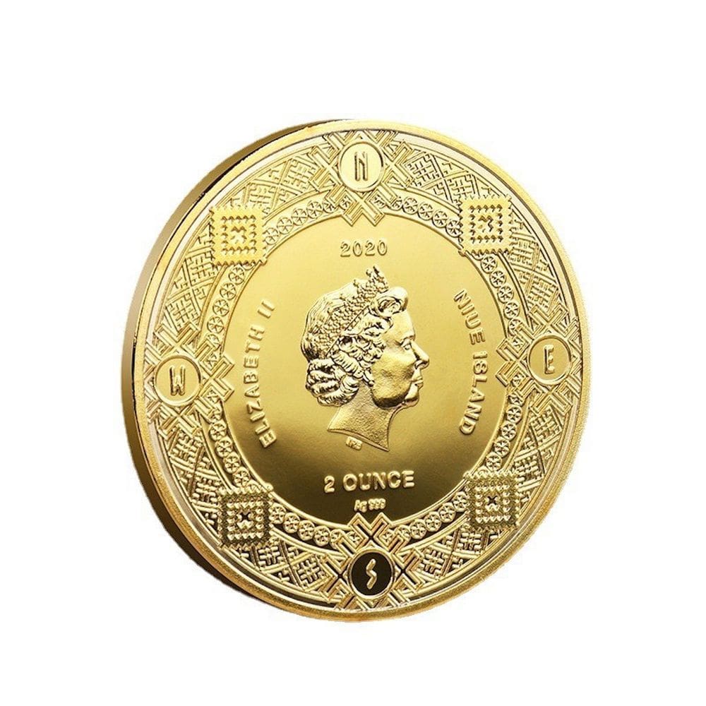 Ornamentos Moedas comemorativas do zodíaco Anime Colorful Metal