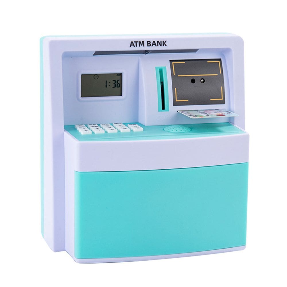 Caixa eletrônico seguro com senha do Piggy Bank para crianças Coin Money Box