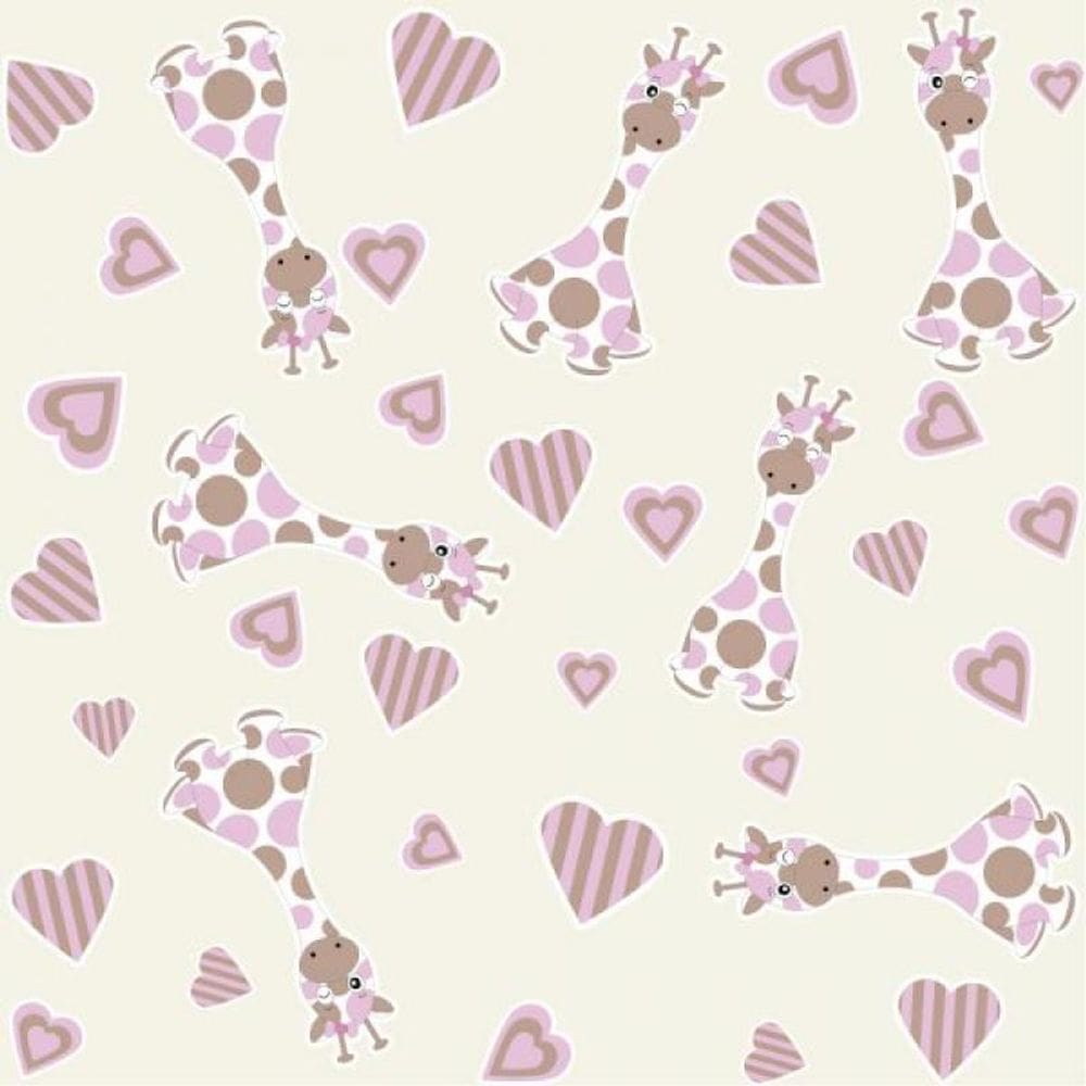 Papel De Parede Infantil Girafa Menina