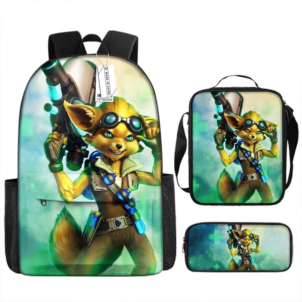 Conjunto de mochilas Paladins Anime School, 3 unidades/lote para crianças