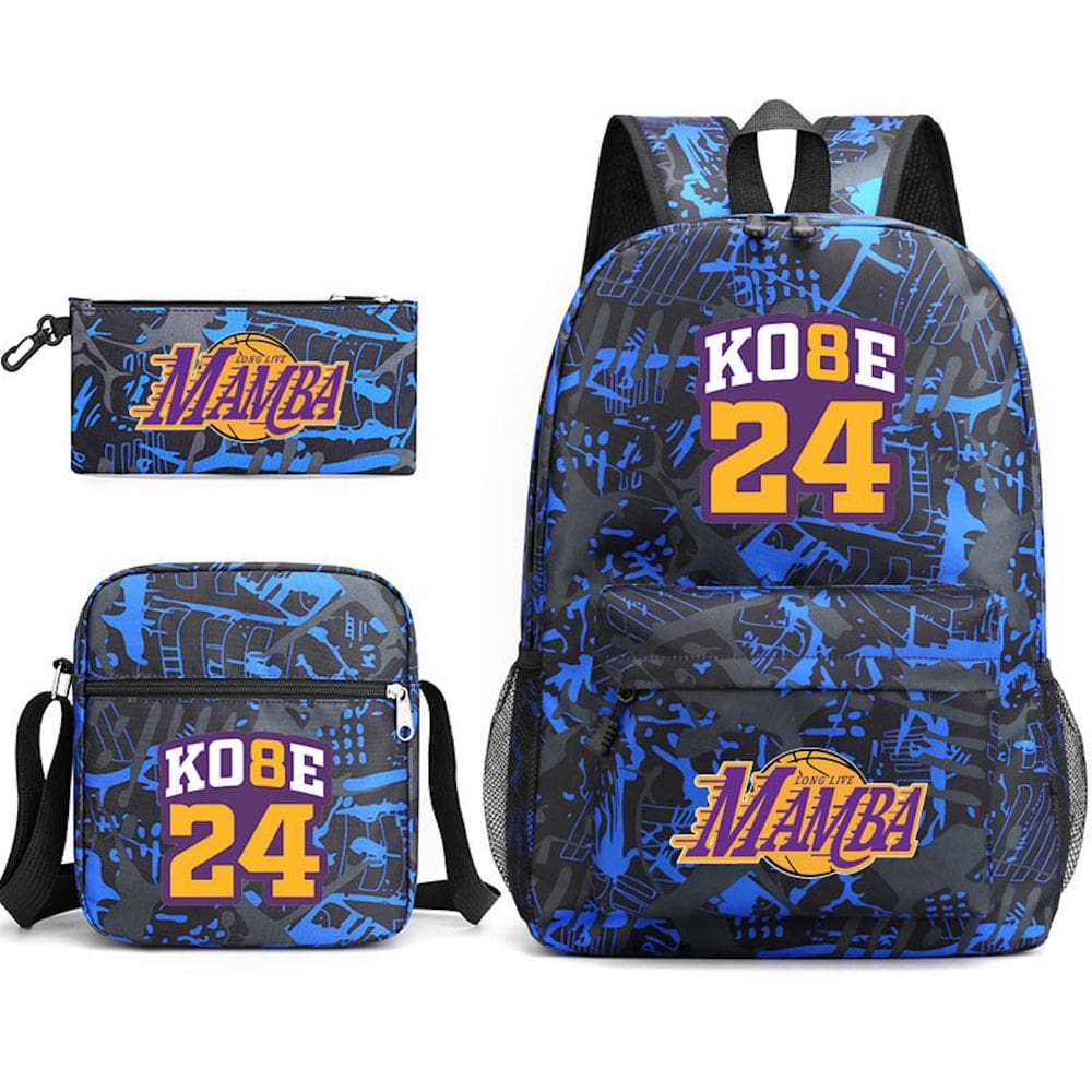 Conjunto de mochilas escolares, 3 peças, 24 Kobes Bryansts com bolsa de ombro