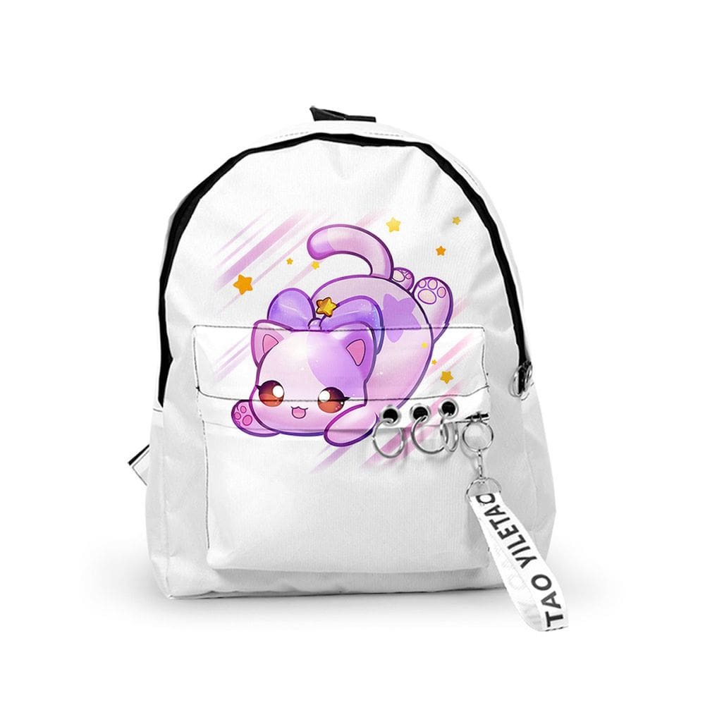 Mochila Aphmaus Cats Cartoon Kids School Oxford 29x15x35cm