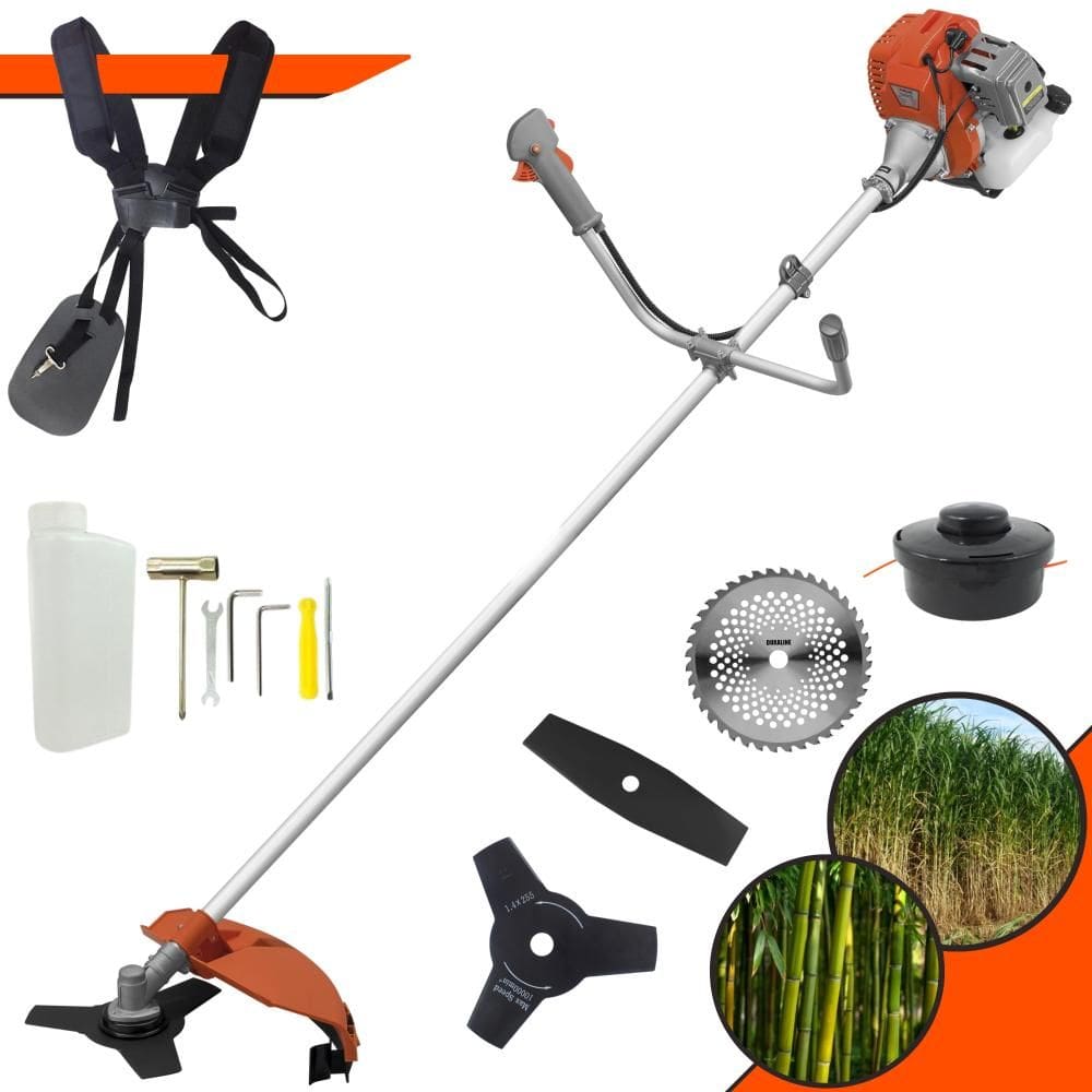 Aparador de Grama Completo Tekna RL520ACG2 À Gasolina 2 Tempos 52cc 13.000rpm 2HP de Potência Com Kit 3 Lâminas de Corte e Cabeçote de Nylon