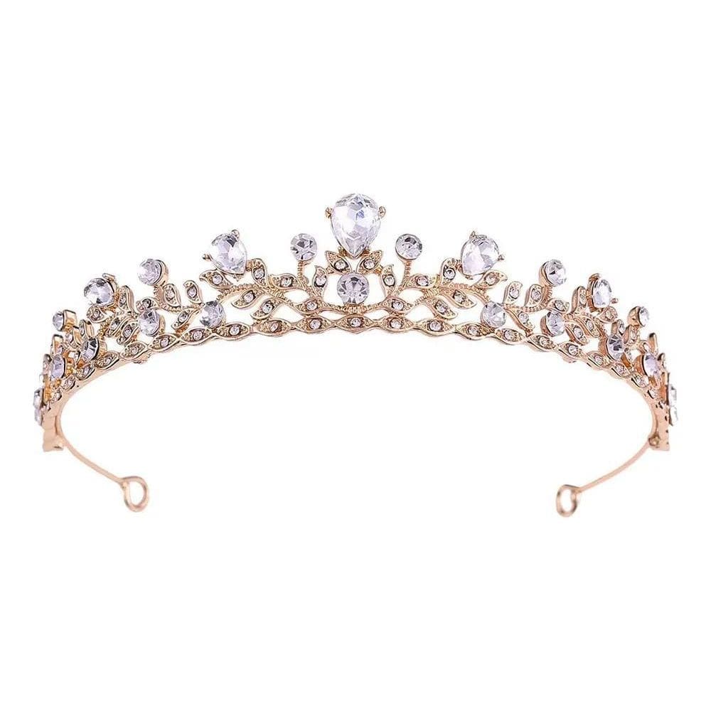 2X Tiara Coroa Noiva Debutante Com Strass Casamento Miss Cor