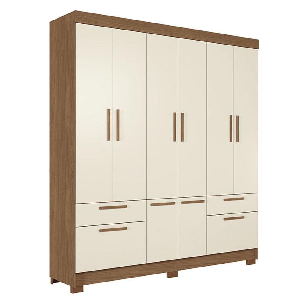 Guarda Roupa Casal 8 Portas Curitiba Jatobá Areia - Santos Andirá