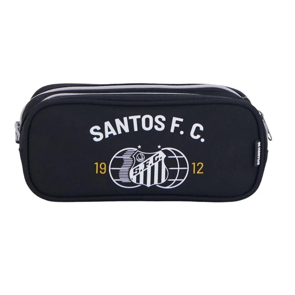 Estojo Escolar Infantil Duplo Futebol Santos 16625