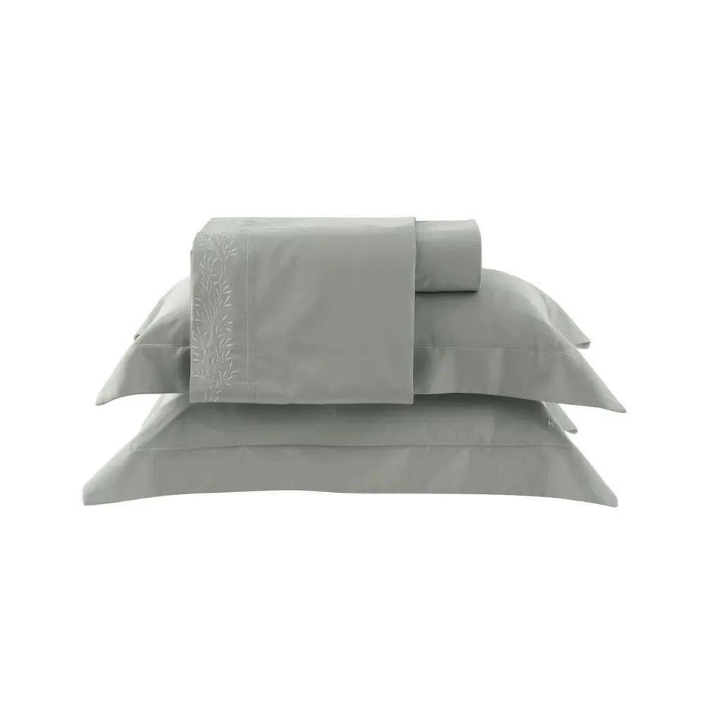 Jogo De Cama Casal 300 Fios Satinée Liso Kacyumara Greenjoy