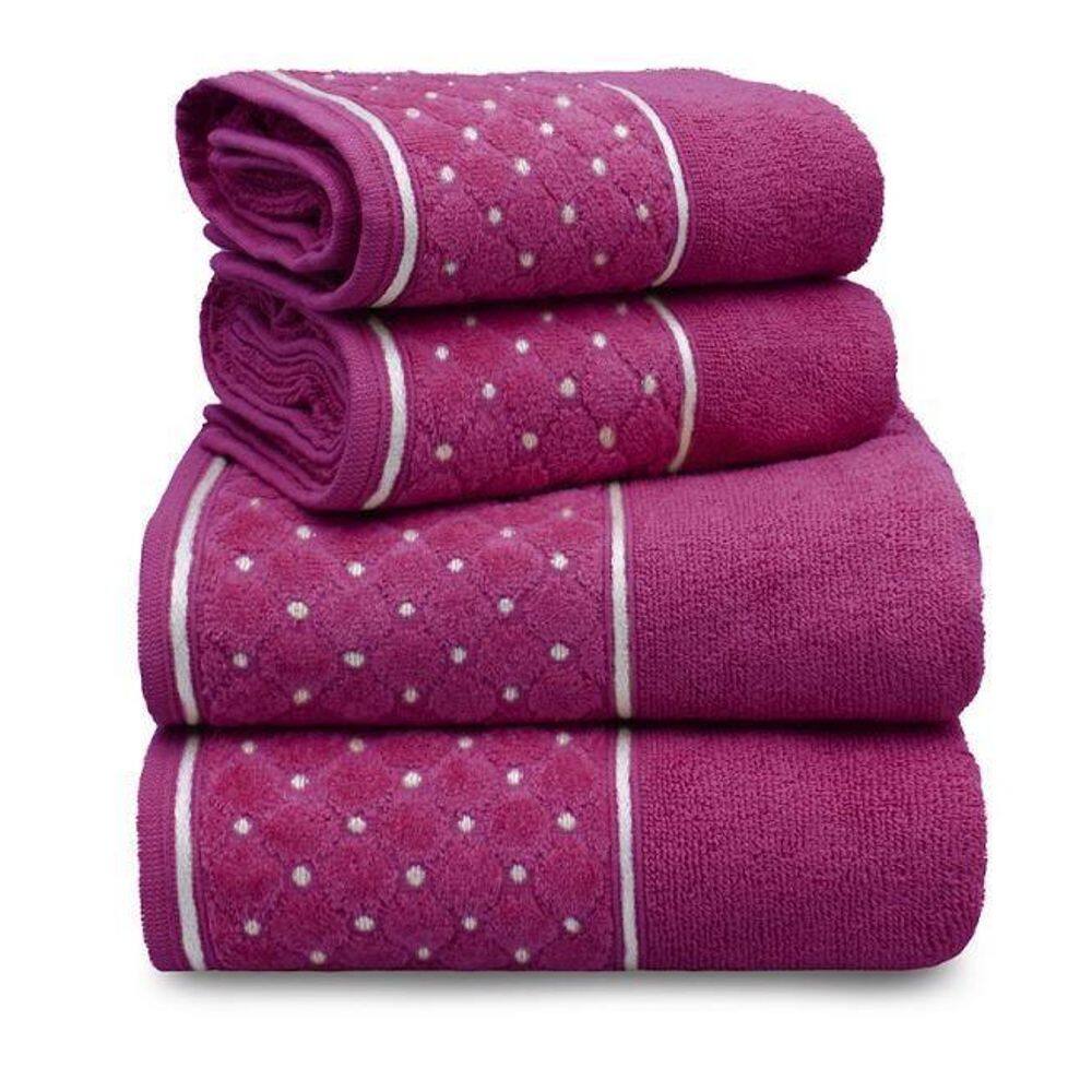 Jogo Toalha Banho E Rosto 4 Pçs Aveludada Safira Appel