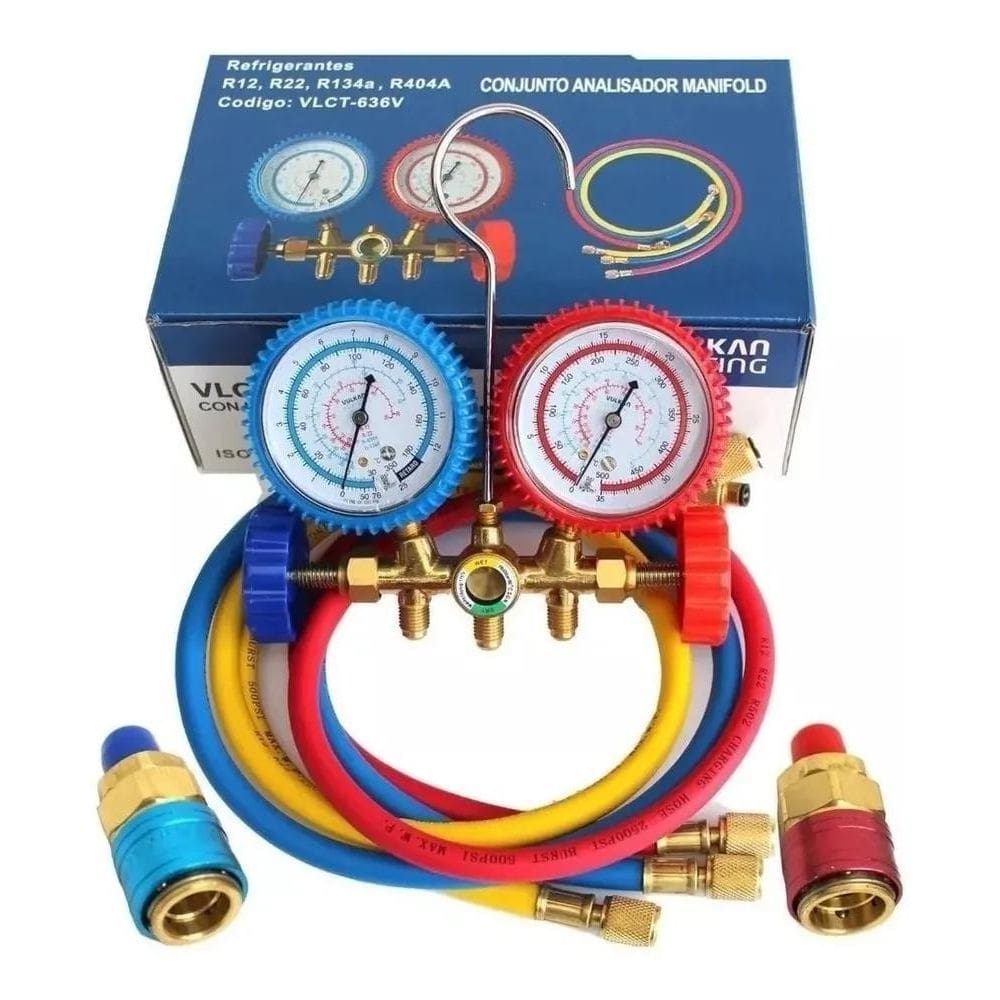 2X Manifold Ar Condicionado R134A R12 R22 R404 Engate Sr