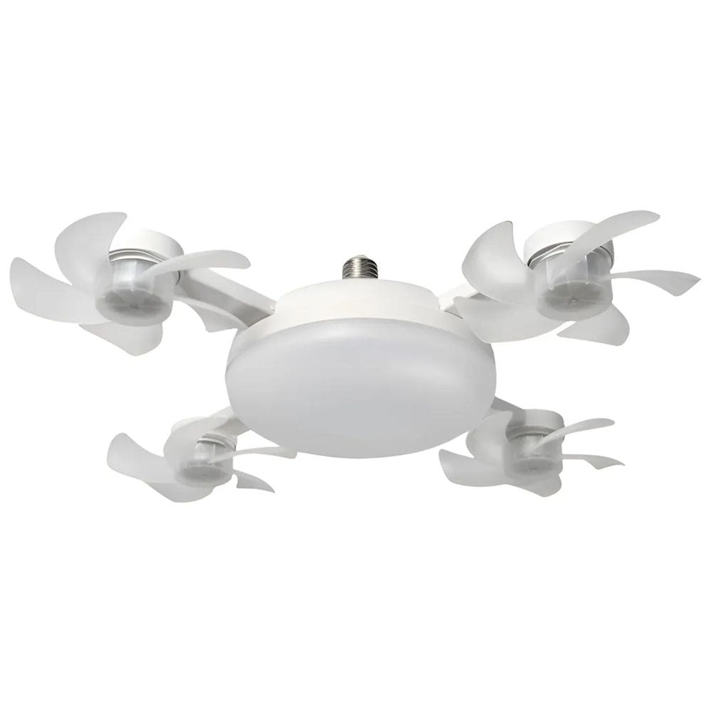 Ventilador Luminaria Drone Lampada Teto E27 Controle Remoto Ajustavel 3 Em 1 Silencioso Refresca