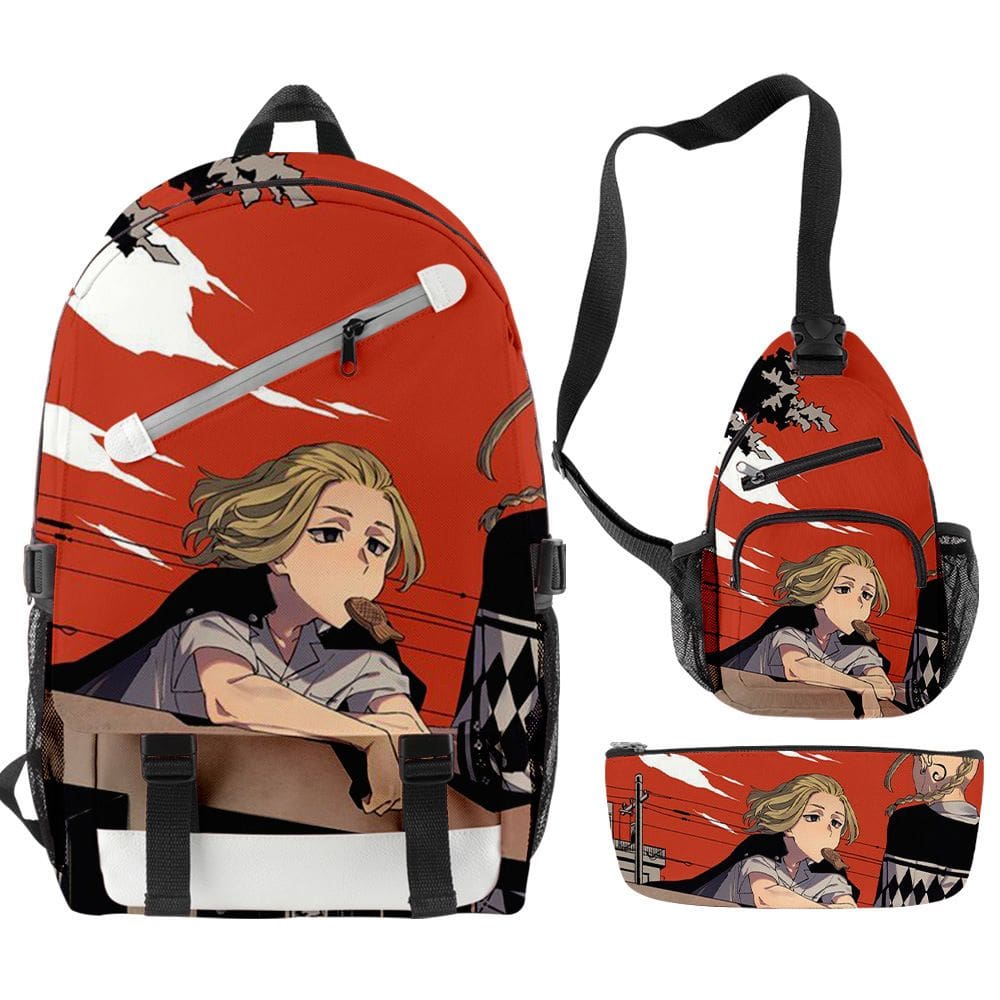 Conjunto de mochilas Tokyo`s School de 3 peças para crianças em Oxford