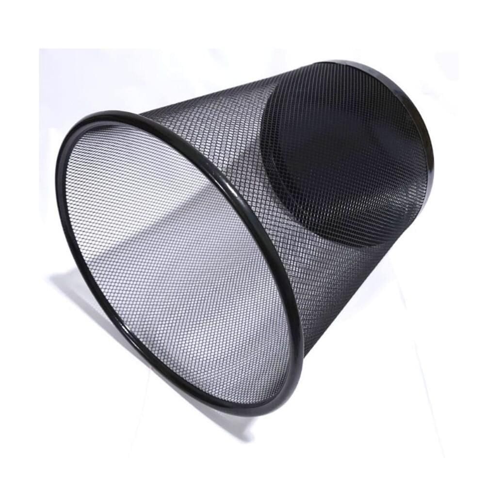 Cesto Lixeira Aramada De Metal 10l Telado Vazado Escritorio Sala Consultorio Decorativo Preto
