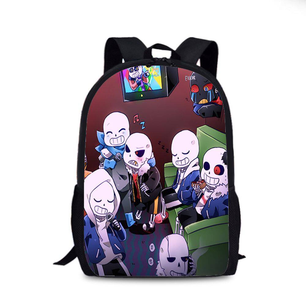 Mochila Undertales Sans Cartoon Kids School 28x13x44cm