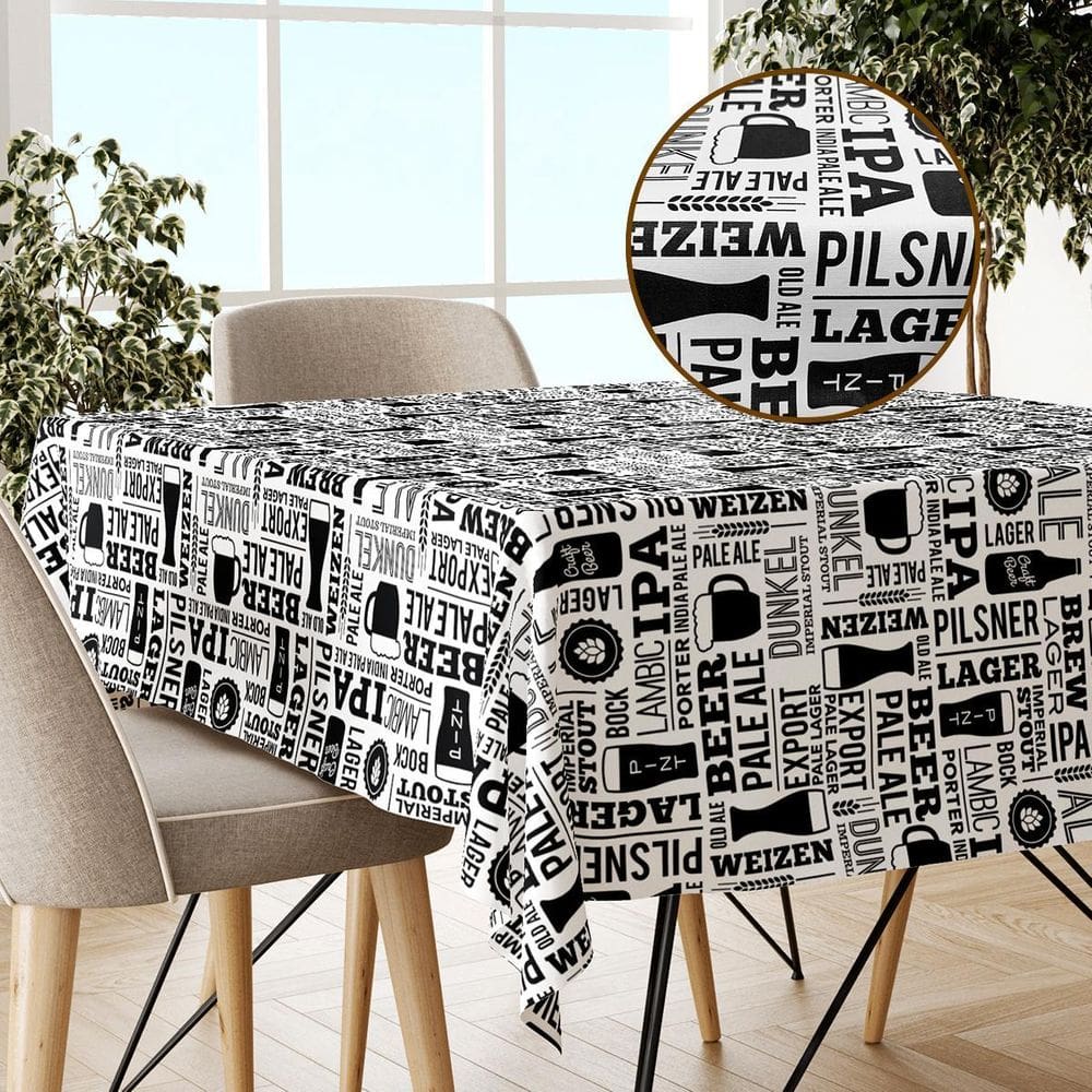 Toalha Mesa Térmica Beer Branc Pvc Plastico 12 Lugar 140X300