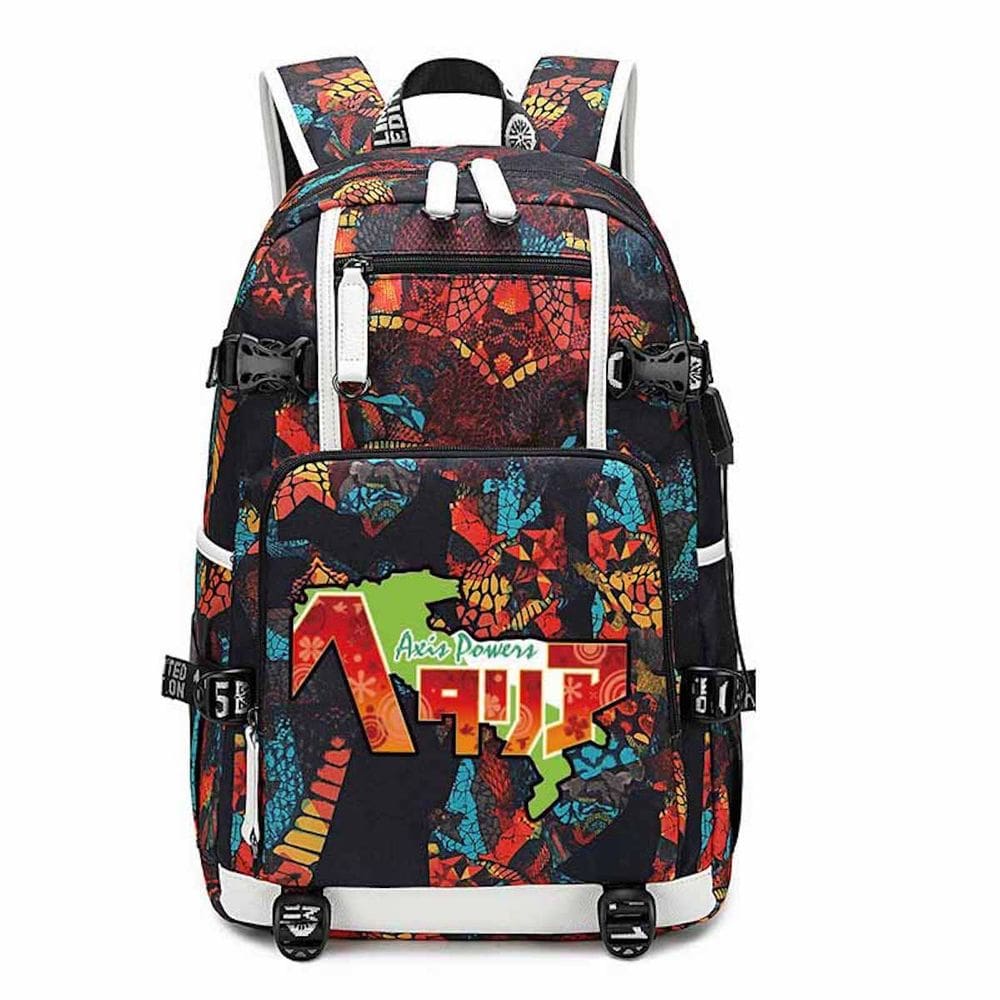 Mochila Axis Powers Hetalia Cartoon Kids School 30x15x47cm