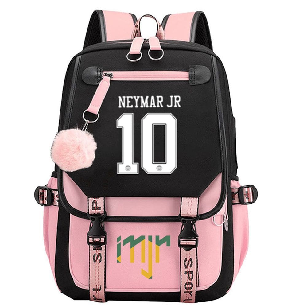 Mochila Anime School Neymars Kids Children Oxford 29x16x46cm