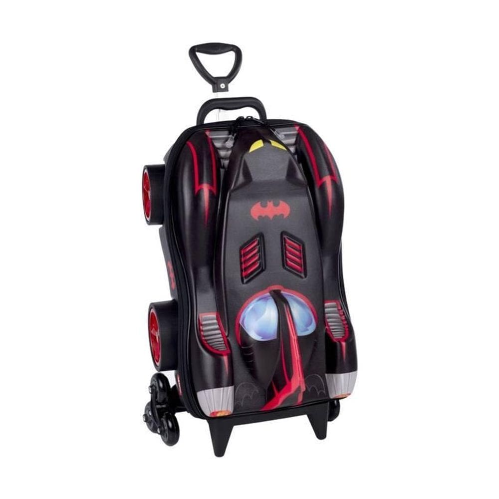 Mala De Viagem Infantil Com Rodinha Batmóvel Batman 3D