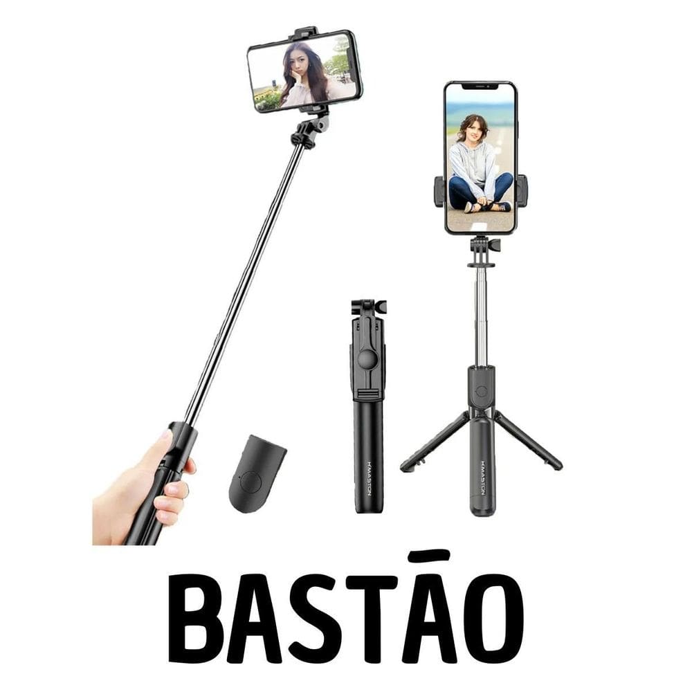 Pau De Selfie Leve E Portátil Com Rotação 360