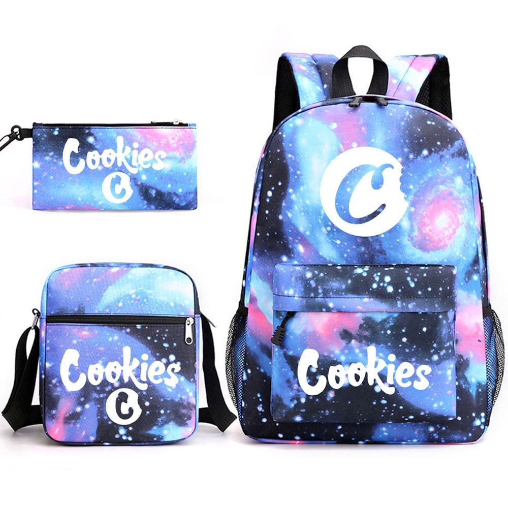 Conjunto de mochilas Cookies Anime School, 3 unidades com bolsa de ombro