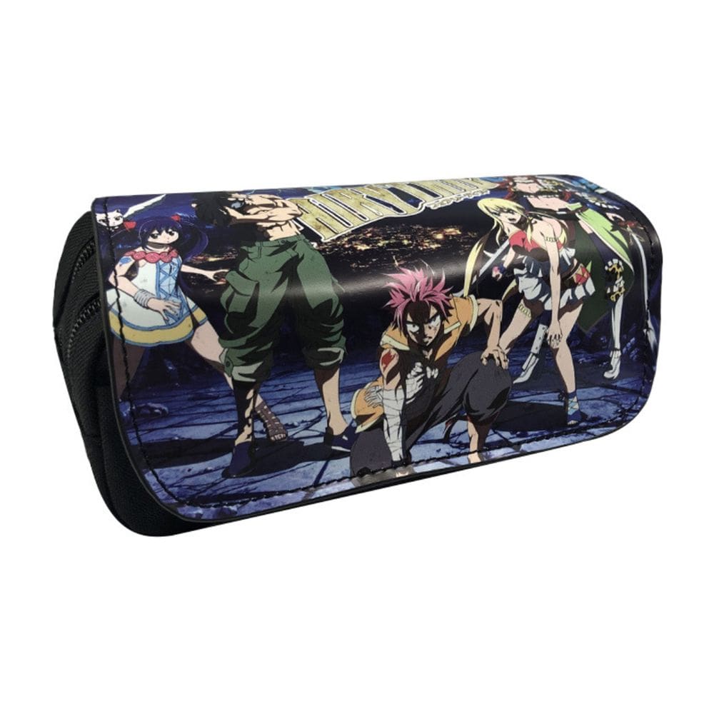Bolsa de lápis Fairys Tails Natsu Lucy Cartoon Anime 20x9x6,5cm