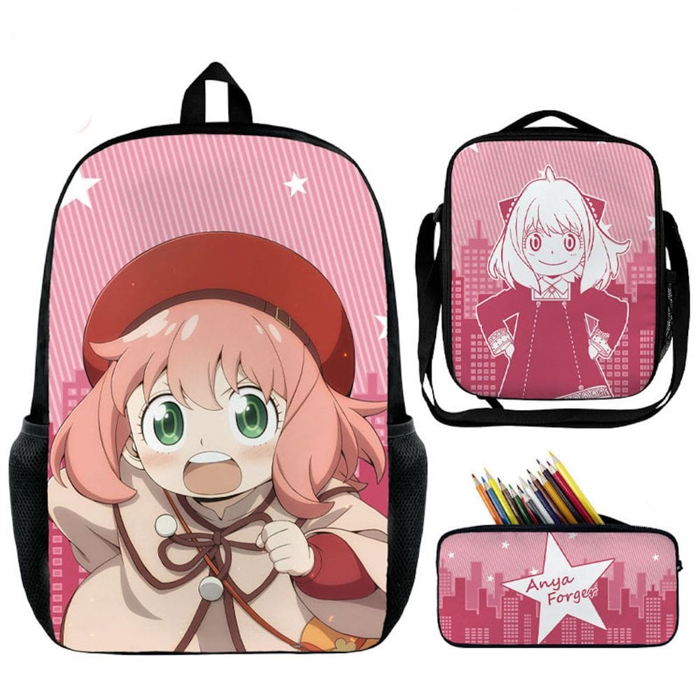 Mochila 3 unidades/lote Spys Familys Anyas Forgers Anime School