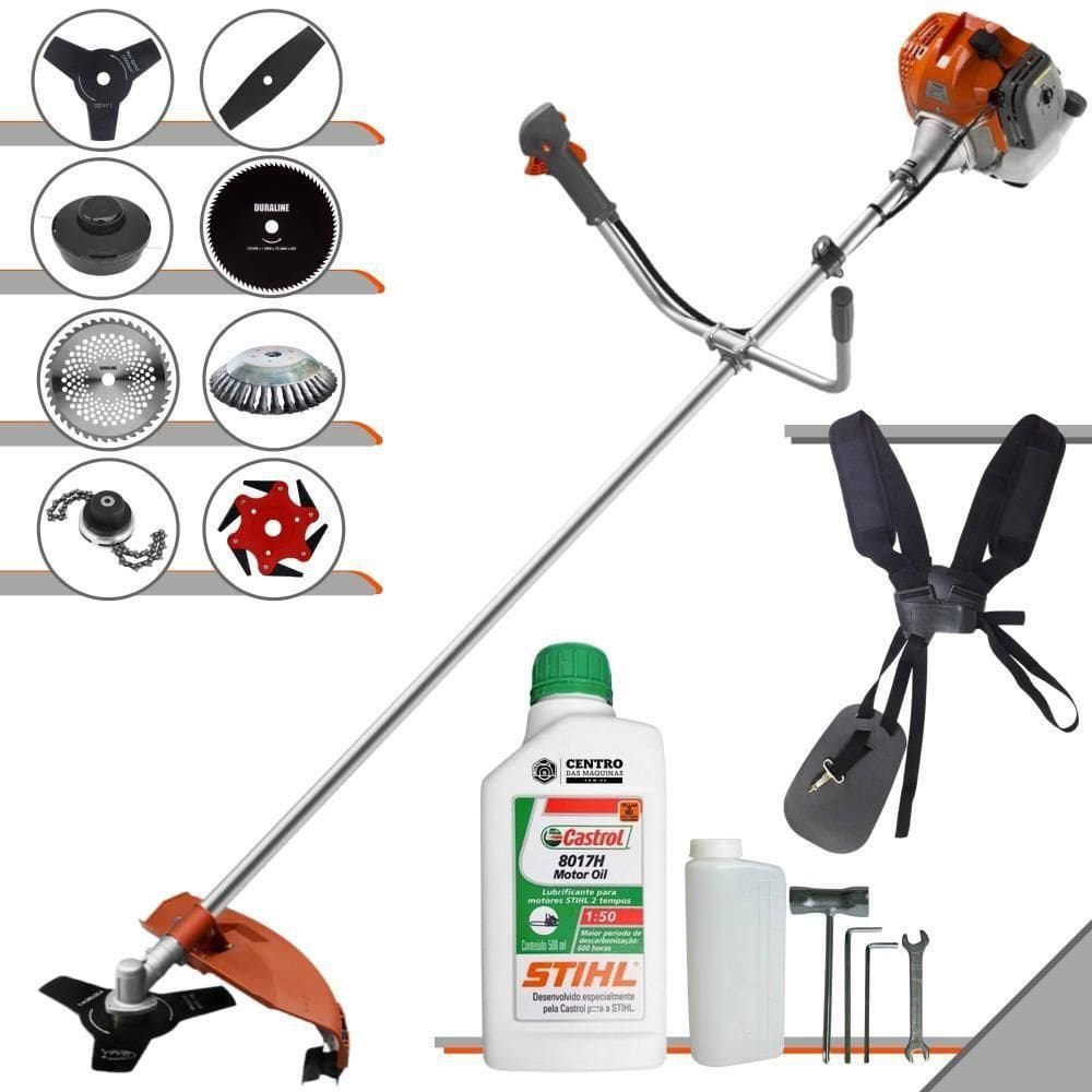 Roçadeira Tekna Rl520acntk + 6 Facas + Escova + óleo Stihl